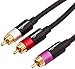 AmazonBasics 1-Male to 2-Male RCA Audio Stereo Subwoofer Cable - 8 Feet