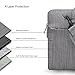HSEOK Laptop Shoulder Bag Sleeve Briefcase, Denim Fabric Carry Case Cover for 12.9 iPad Pro / 13-13.3 Inch Laptop / Notebook Computer / MacBook Air / MacBook Pro, Gray
