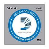 D'Addario PL022 Plain Steel Guitar Single String, .022