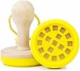 Suck UK Cookie Stamp | Custom Letters Numbers & Symbols | Novelty Birthday Decorations |, Wooden and Yellow