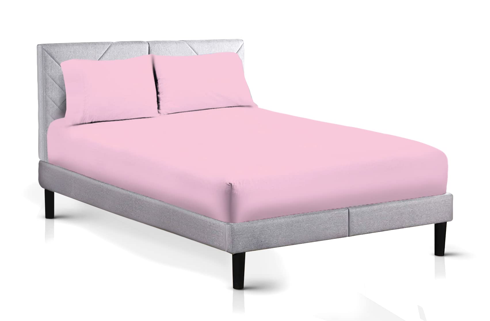 AATH COLLECTION Egyptian Cotton Fitted Sheet 23 CM Deep, 200 Thread Count Single, Double, King, Super King Fitted Bed Sheets, Soft & Fade Resistant (Super King, Pink)