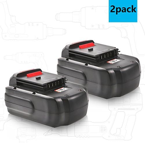 Sytechz 3000mAh 18 Volt Battery Pack for Porter Cable 18V Cordless Power Tools PC18B PCC489N PCMVC PCXMVC - 2 Pack