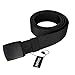 Drizzte 59'' Plus Size Long Men's Military Duty Web Nylon Belt POM Buckle Black
