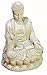 Deco 79 75188 Antique White Polystone Buddha Beautifully Carved, 12.75-Inch