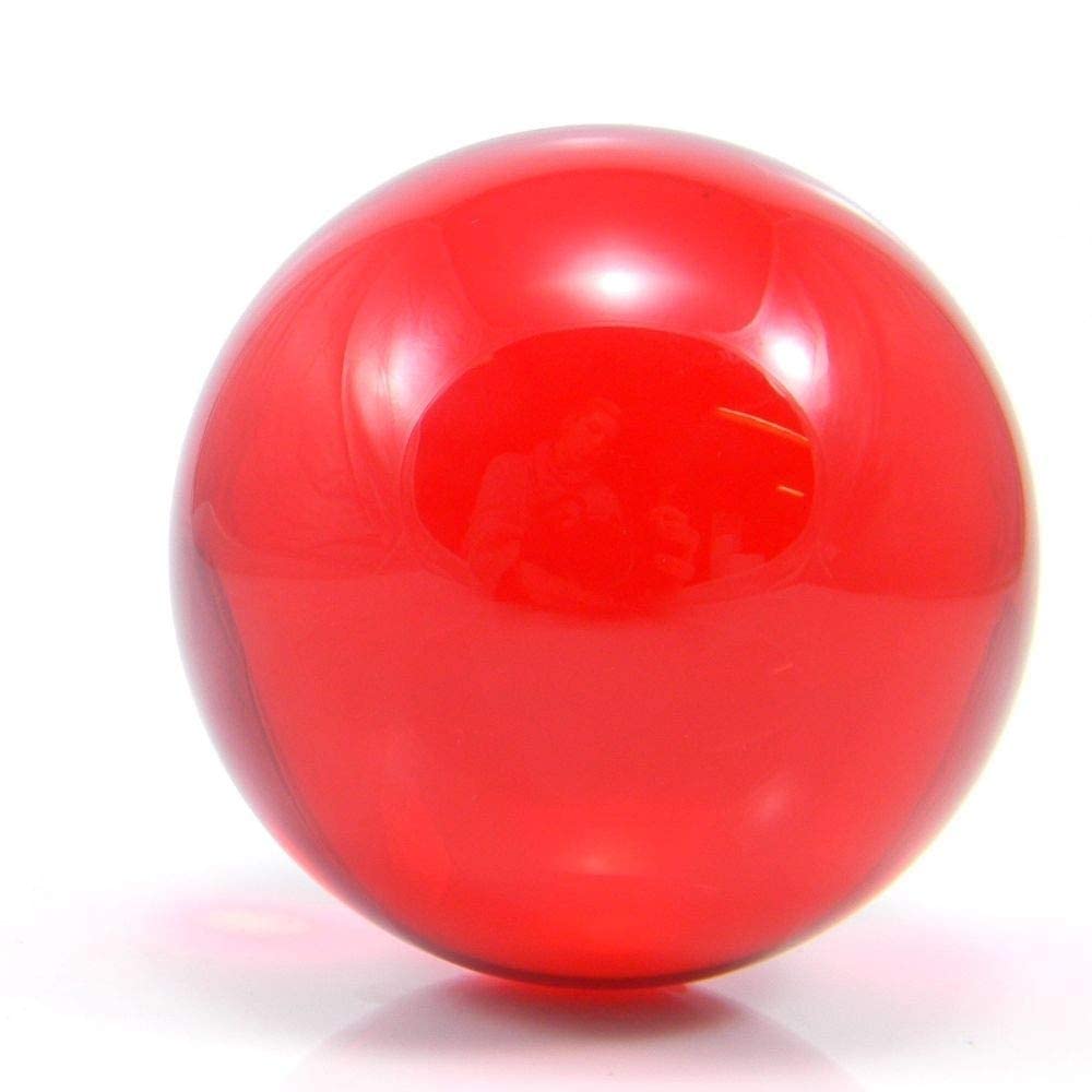 Bundled Set in Ruby Red and Clear of DSJUGGLING Acrylic Contact Juggling Ball - Approx. 3