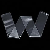 LemonSecret 100 Pack Clear Poster Storage Bags 4 X 40 Inch 2.3 Mil Flat | Poly Sleeves for Banner Artwork Documents, Open Top Easy Access, Waterproof Dustproof Clear Storage Bags, Office Use