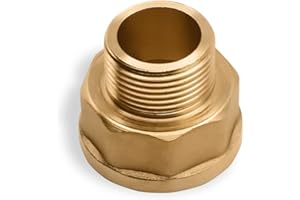METALANDBRASSCO Adapter Nipple 3/4" Male x 1 “ Female Pipe Fitting NPT - Brass Adapter 3/4 inch x 1inch Female
