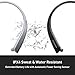 Phiaton BT 150 NC Black Wireless Bluetooth Retractable Headphones – Active Noise Cancelling Bluetooth Headphones with Touch Control Neckband and Wireless Headphone Mic
