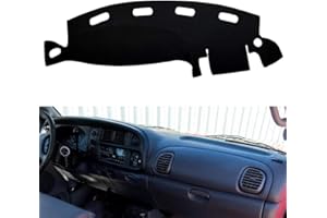 HanLanKa Dashboard Cover Dash Cover Mat Pad Compatible with Dodge Ram 1500 2500 3500 1998 1999 2000 2001 (Ram 98-01, Black)