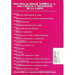 Tecnologia de Los Embutidos Escaldados (Spanish Edition)