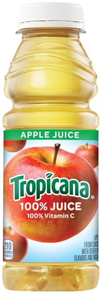 TROPICANA JUICE 100% APPLE, 15.2 OZ PLASTIC BOTTLE (PACK OF 24)