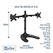 Halter Double Monitor Stand for Desk, Freestanding Dual Monitor Setup, VESA Monitor Stand, Adjustable Monitor Arms for 2 Monitors, Screen Size from 17, 24, 27, and 32 Inch Curved or Flat Screen, Black