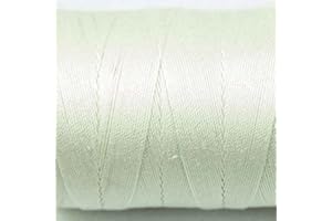 SDYAXCM WonderFil Specialty Threads Spagetti, Ecru, 3-ply 100% Long Staple Double-Gassed Egyptian Cotton, 12wt