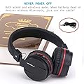Active Noise Cancelling Wireless/Wired Bluetooth Headphones,Monodeal Foldable On Ear Earphones with Mic,Soft Memory-Protein Earmuffs,Hi-Fi Stereo Headset for PC/ Cell Phones/ TV -Christmas Gift