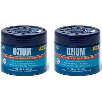 Ozium Smoke & Odors Eliminator Gel. Home, Office and Car Air Freshener 4.5oz (127g), Outdoor Essence Scent (2 pack)