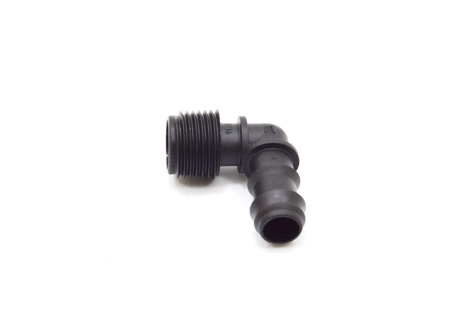 S&M 544200 Threaded Elbow 16mm x 3/4" Drip Irrigation, Black