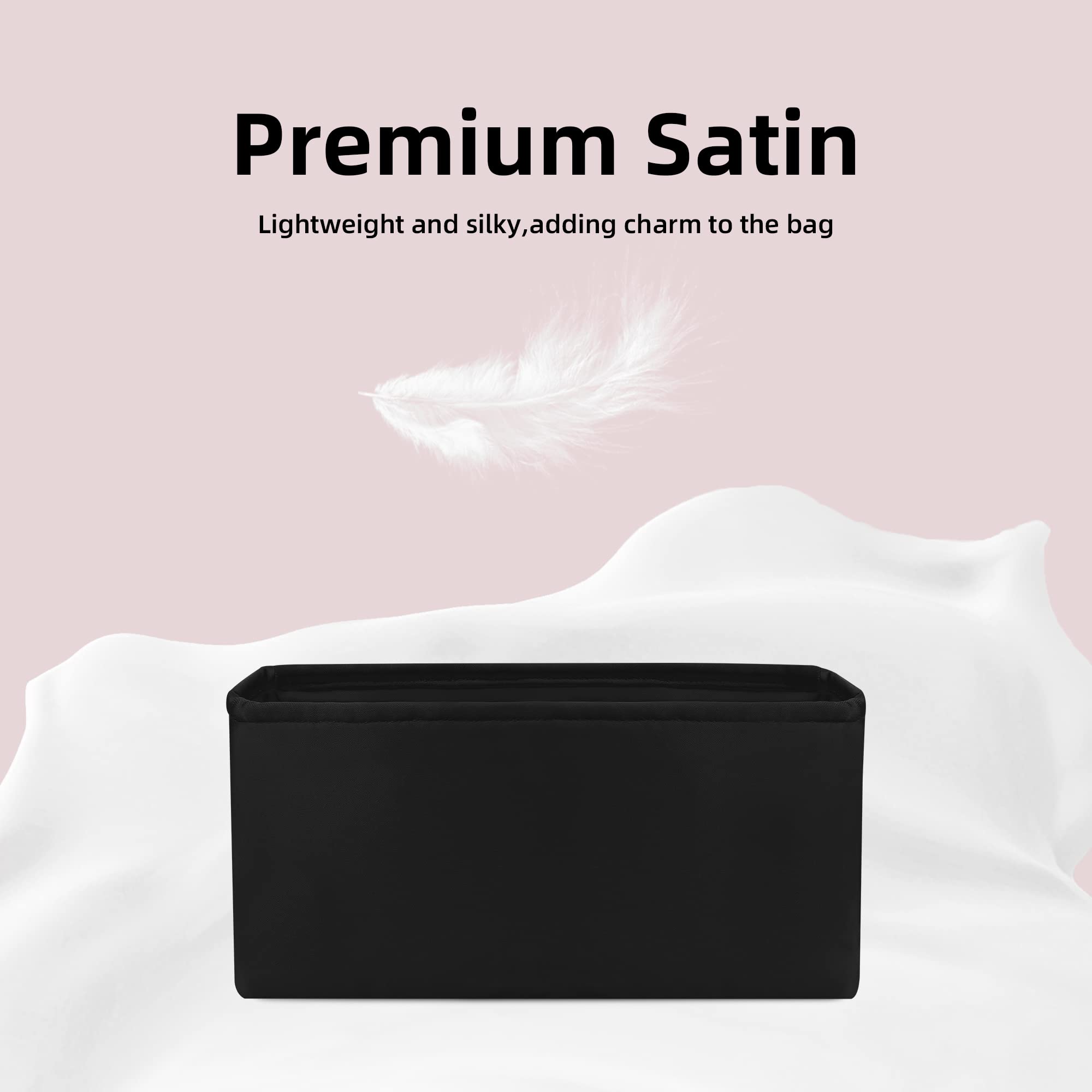 DGAZ Silky Purse Organizer Insert For Chanel Leboy Bags, Luxury Handbag & Tote Organizer, Simplicity bag organizer (Back,New Medium 28)