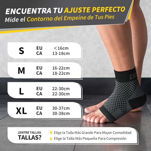 CAMBIVO 2 Pairs Ankle Brace for Sprain, Compression Ankle Sleeves for Men and Women, Socks with Arch Support for Plantar Fasciitis Recovery, Injury, Swelling, Spurs, Achilles Tondon