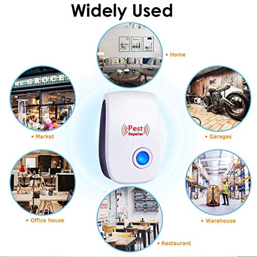 Bocianelli Ultrasonic Pest Repeller Plug in Pest Control 6 Packs, 2020 Best Indoor Repellent for Children and Pets Safe, Electronic Pest Control, Mice, Bugs, Ants, Insects and Cockroaches Repellent