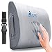 Desk Jockey Lower Back Pain Gel Lumbar Pillow Support Cushion - Firm and Lightweight Clinical Grade Memory Foam Orthopedic for Car Driving & Office Chair Grey