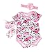 DZT1968® 1 Set Baby Girl Floral Romper with Shoes Headband (0~3 Months)