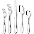 DANIALLI Modern Razzoli Silverware Set - 18/10 Stainless Steel Flatware Set for Elegant Dining - Dishwasher Safe Cutlery Set (60-Piece)