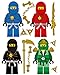 Ninjas 4 with Weapons Removable Wall Stickers Decal Set