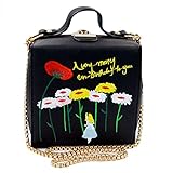 Monique Girls Women Embroidery PU Leather Handbag