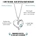 Sllaiss Mom Necklace Infinity Love Heart Pendant Necklace for Women I Love You Mom Engraved Necklace Mothers Day Mom Birthday Gift
