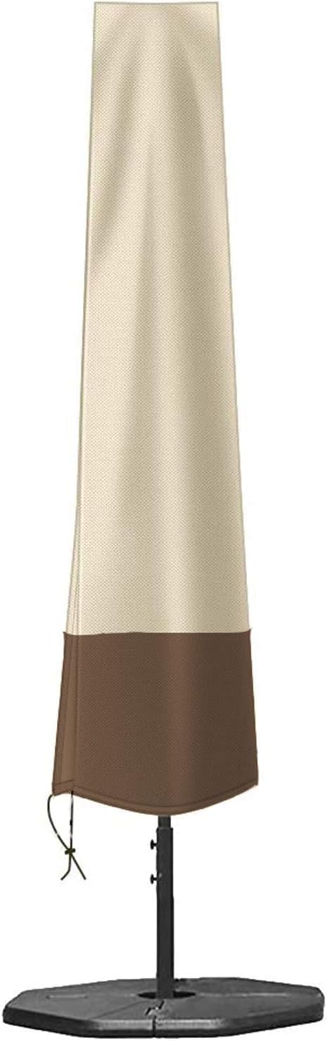 Umbrella Covers, Patio Waterproof Market Parasol Covers with Zipper for 7ft to 11ft Outdoor Umbrellas Beige