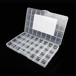 32 Grids Clear Plastic Organizer Box, Craft Storage