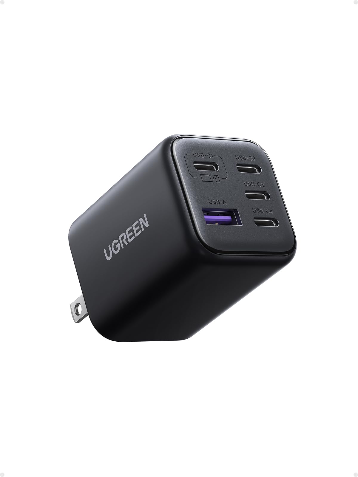 UGREEN 45W 急速充電器 GaN (4*USB-C+1*USB-A) type-c【PSE技術基準適合/PD3.0対応/45W急速充電/コンパクト