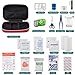 SOMA First Aid Kit 130 Piece Emergency Kit 19 in 1 Durable Nylon Survival Kit with Zipper for Emergency at Home Outdoors Car Boating Camping Hiking