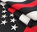WINBEE Thin Red Line Flag 3x5 Ft - Embroidered Stars, Heavy Duty Nylon, Sewn Stripes and Brass Grommets. All Weather American Honoring Firefighter Flags. USA Black Red and White Outdoor Flags Banner