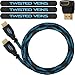 Twisted Veins (6 ft) High Speed HDMI Cable + Right Angle Adapter and Velcro Cable Ties (Latest Version Supports Ethernet, 3D, and Audio Return)