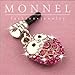 ip161e Cute Pink Crystal OWL Cell Phone 3.5mm Ear Cap Anti Dust Plug Charm