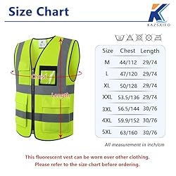 Kazsaifo Reflective Safety Vest for Men Women with
