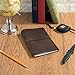 Handcrafted Top Grain Leather Journal Notebook Cover: Includes 6 Bonus Refillable Field Note Book Journals/Compatible with Field Notes and Moleskine Cahier Notebook (5