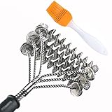 GAINWELL Safe Metal Helix BBQ Grill Clean Brush - 3 Brushes in 1