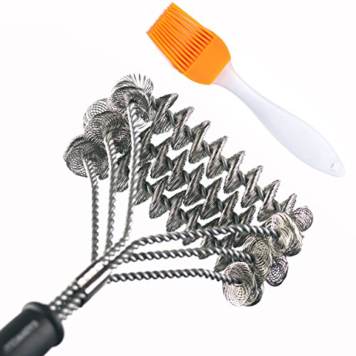 Find Cheap GAINWELL Safe Metal Helix BBQ Grill Clean Brush – 3 Brushes in 1