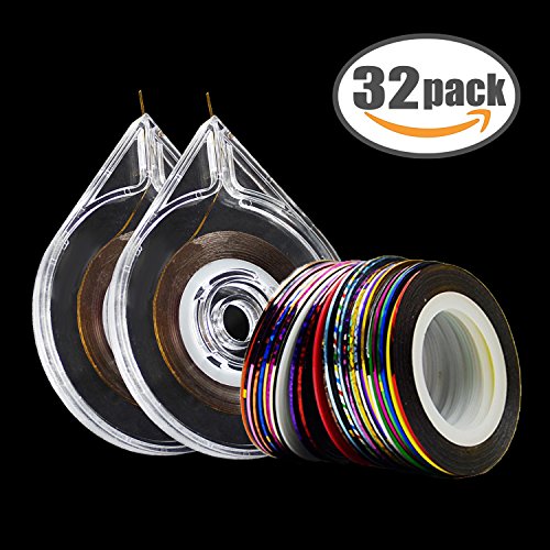 Nail tape 30 colors narrow line striping tape for nail …