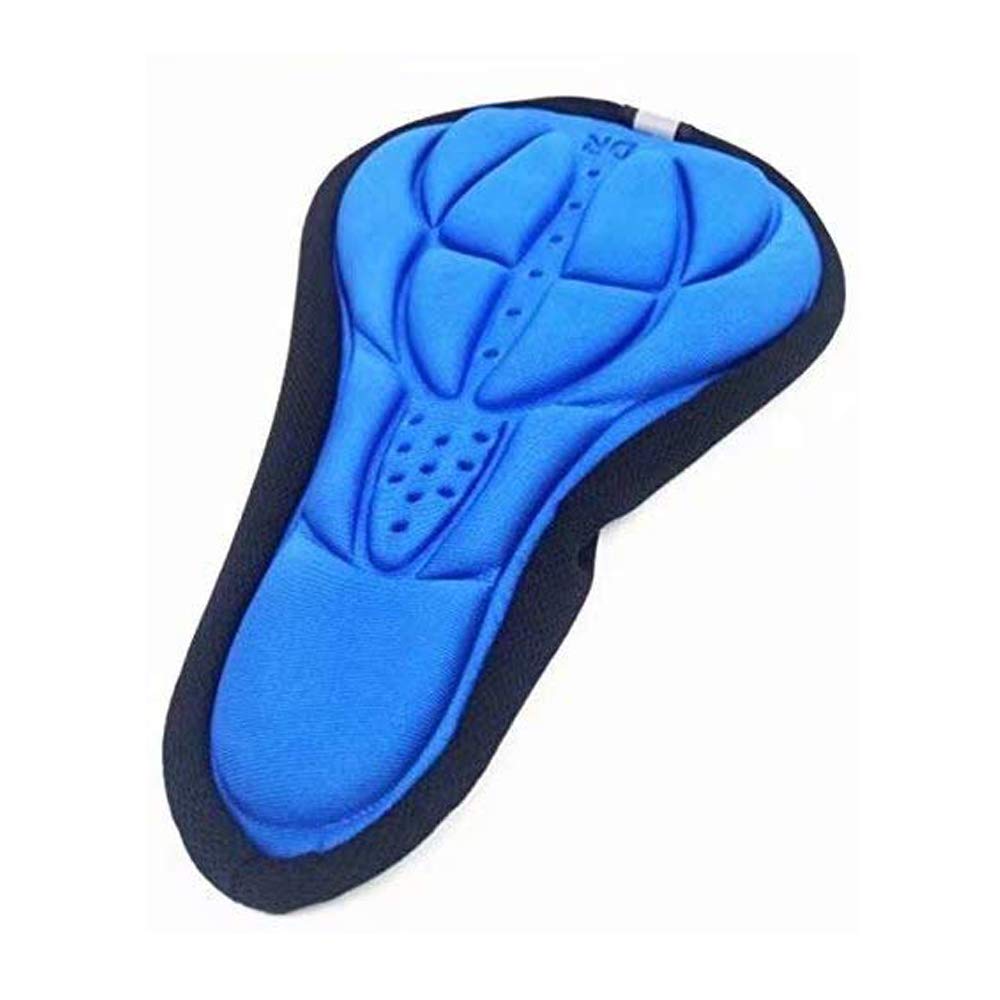 VOANZO 2 PCS Mountain Bike Saddle Cover airy pillows 3D Silicone Comfortable Seat Cover Cushion sets Bicycle Cycle Accessories (Blue)