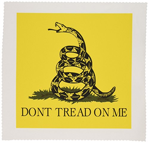 3dRose qs_108323_4 Dont Tread on Me Snake Quilt Square, 12 by 12-Inch