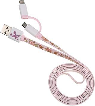 Amazon ディズニー Disney Iphone用 Usbケーブル コード 2in1 フェミニンフラワー バンビ Disney ディズニー Usbケーブル 通販