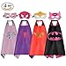 WT&C Superhero Dress Up Costumes Satin Capes with Masks For Girls (Set of 4)