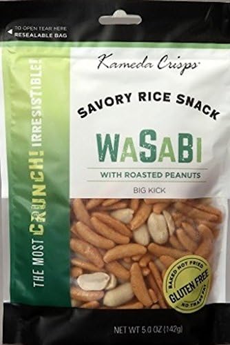 Kameda Crisps with Peanuts Wasabi, 5-Ounce (Pack of 6) by Kameda Crisps [Foods]