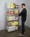 SafeRacks NSF Certified Commercial Grade Adjustable 5-Tier Steel Wire Shelving Rack - 14
