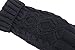 Simplicity Women's Three Fingers Knit Touchscreen Gloves, Medium_Black