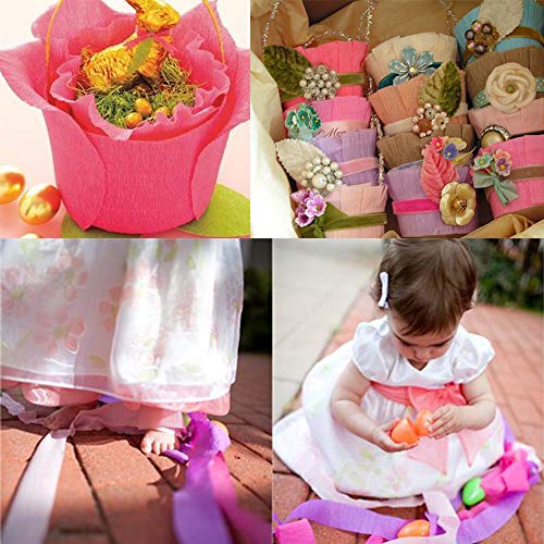 Supla 66 Pack Easter Party Decor Kit Hanging Easter Decorations Party Backdrop Crepe Paper Decorative Streamers Pink Yellow Purple Green Balloons for Easter Kid Party Baby Showers Classroom Decor - Thumbnail 5
