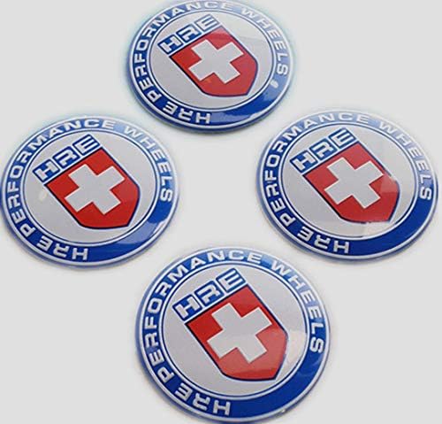 llfaith 4PCS 56.5mm HRE Performance Aluminum Auto Wheel Center Hub Cap Emblems Stickers